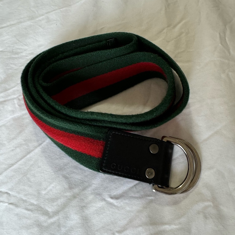 Gucci Green and Red Belt Accessories